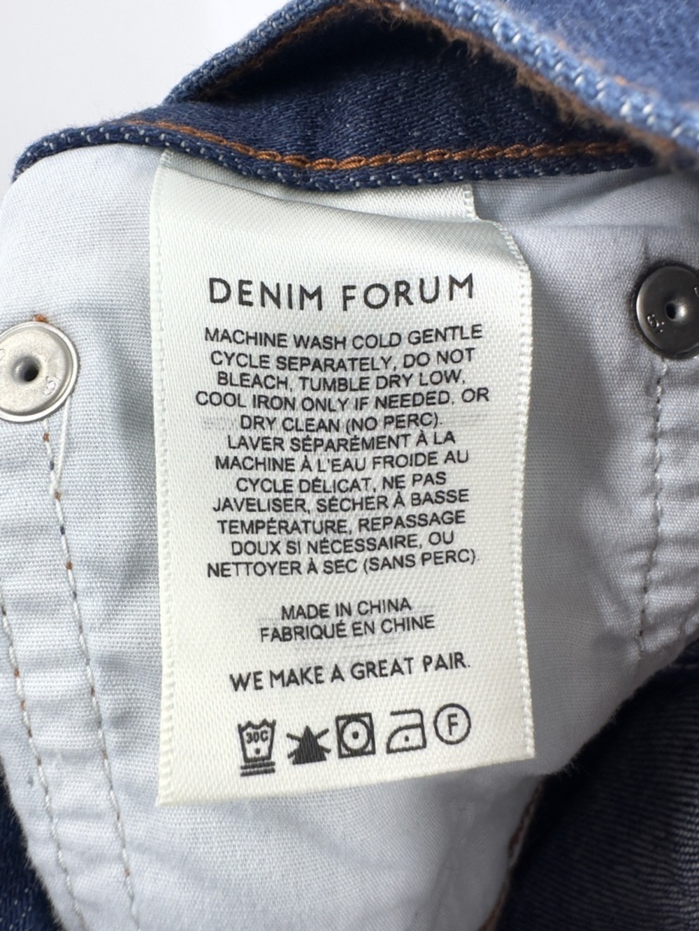 Denim Forum Farrah Hi-Rise Wide Leg Jeans Womens Size 29 High Rise Aritzia Blue - Picture 8 of 12